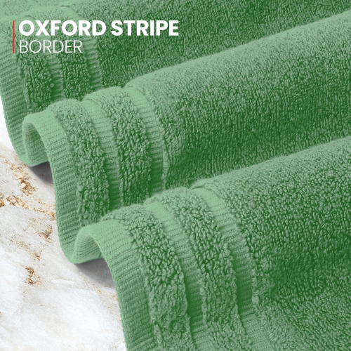 Canadian Linen Royale Face Towels Set, 13"x13", 4 Pack, Soft Absorbent Cotton Lightweight Quick Dry Face Cloth for Hotels Kitchen Spa Salon Gym, Green