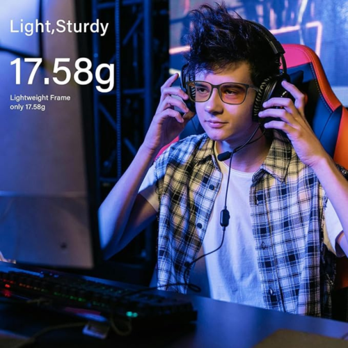 ANRRI Blue Light Blocking Glasses Computer Gaming Professional Powerful Filter Lens Anti Eyestrain Sleeping Glasses Men Women