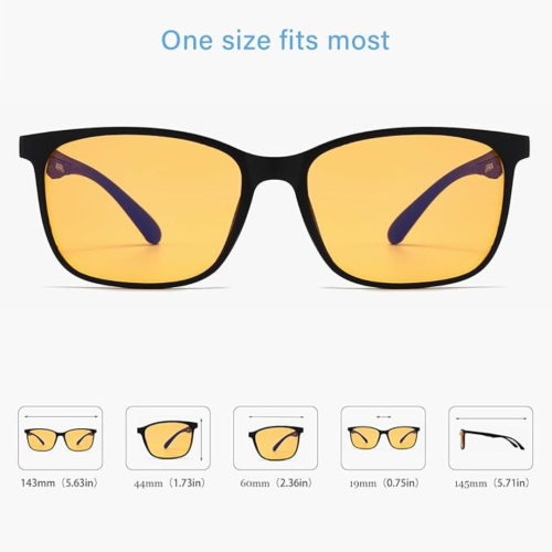 ANRRI Blue Light Blocking Glasses Computer Gaming Professional Powerful Filter Lens Anti Eyestrain Sleeping Glasses Men Women