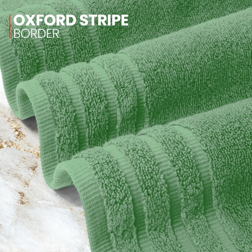 Canadian Linen Royale Hand Towels Set, 16"x30", 4 Pack, Soft Absorbent Cotton Lightweight Quick Dry Large Hand Towel for Home Hotel Spa Sports, Green