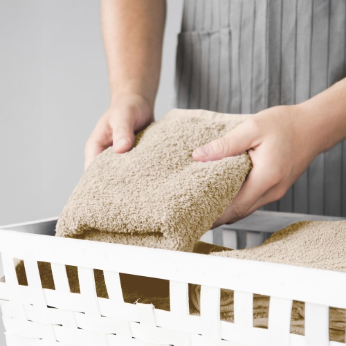 Canadian Linen Royale Hand Towels Set, 16"x30", 4 Pack, Lightweight Quick Dry Soft Absorbent Cotton Large Hand Towels for Hotel Spa Resorts Gym, Beige