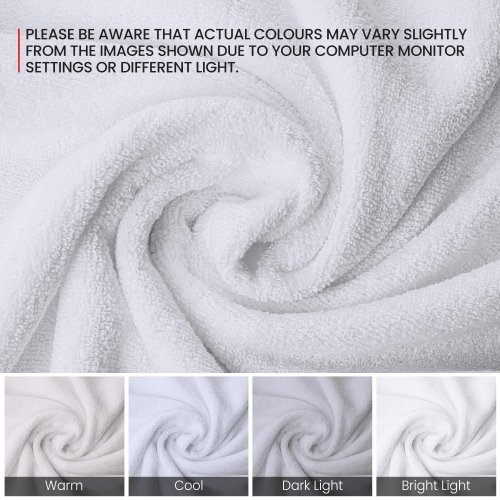 Canadian Linen Royale Hand Towels Set, 16"x30", 4 Pack, Soft Absorbent Cotton Lightweight Quick Dry Large Hand Towels for Hotels Gym Spa Salons, White