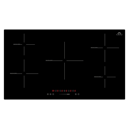 Forno Parco 36-Inch Induction Cooktop, 5 Zones, 10,200W Total Power, Touch Control, 9 Power Levels, Booster Function