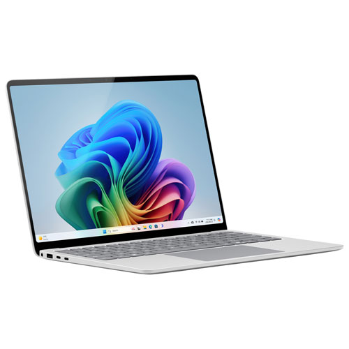 Portable Surface Laptop Copilot+ PC à écran tactile de 13,8 po de Microsoft (Snapdragon X Elite/mémoire vive de 16 Go/disque SSD de 512 Go) 2025 - Platine - Ang