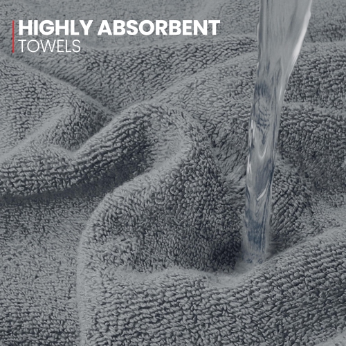 Canadian Linen Royale – Ensemble de serviettes de bain, 27 x 54&nbsp;po, paq. 4, coton doux absorbant, séchage rapide, léger, pour hôtel Salon