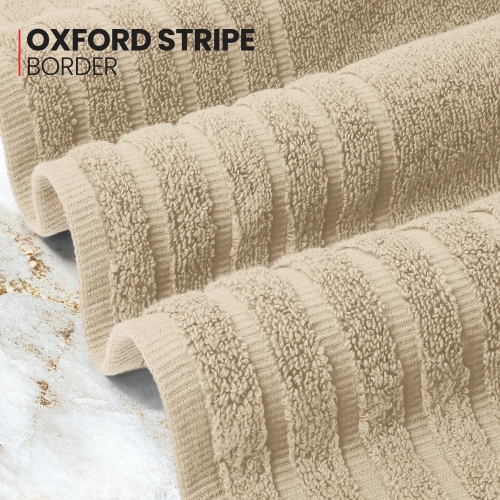 Canadian Linen Royale – Ensemble de serviettes de bain, 27 x 54 po, paq. 4, grande serviette de salle de bain en coton doux et doux à séchage