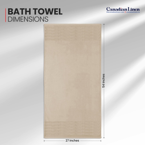 Canadian Linen Royale – Ensemble de serviettes de bain, 27 x 54 po, paq. 4, grande serviette de salle de bain en coton doux et doux à séchage