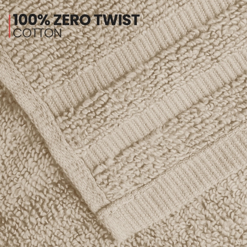 Canadian Linen Royale – Ensemble de serviettes de bain, 27 x 54 po, paq. 4, grande serviette de salle de bain en coton doux et doux à séchage