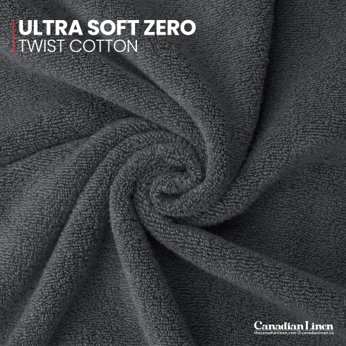 Canadian Linen Royale – Ensemble de serviettes de bain, 27 x 54 po, paq. 4, coton doux absorbant, séchage rapide, grande serviette de bain pour