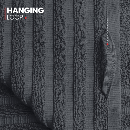 Canadian Linen Royale – Ensemble de serviettes de bain, 27 x 54 po, paq. 4, coton doux absorbant, séchage rapide, grande serviette de bain pour