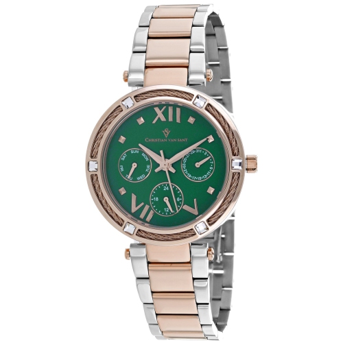 BALEC GROUP  Christian Van Sant Women's Sienna Dial Watch - Cv1825 By In Green