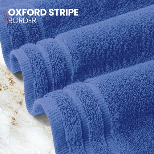 Canadian Linen Royale Face Towels Set, 13"x13", 12 Pack, Lightweight Quick Dry Soft Absorbent Cotton Shower Cloths for Hotel Spa Hair Salons Gym, Blue