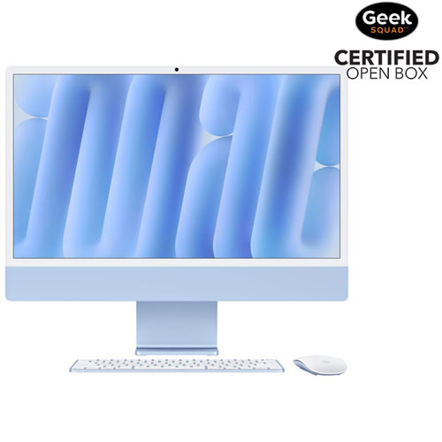 Open Box - Apple iMac 24" (Fall 2024) - Blue (Apple M4 Chip / 10-Core GPU / 16GB RAM / 256GB SSD) - En