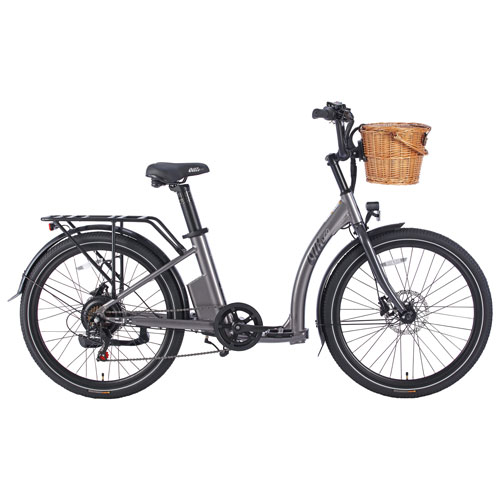 Vélo de ville électrique à cadre bas Curve d'Ollie - Argenté