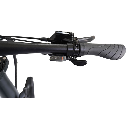 Ollie Longtail Cargo Step-Through Electric City Bike (500 W Motor / 96km Range / 32km/h Top Speed) - Black