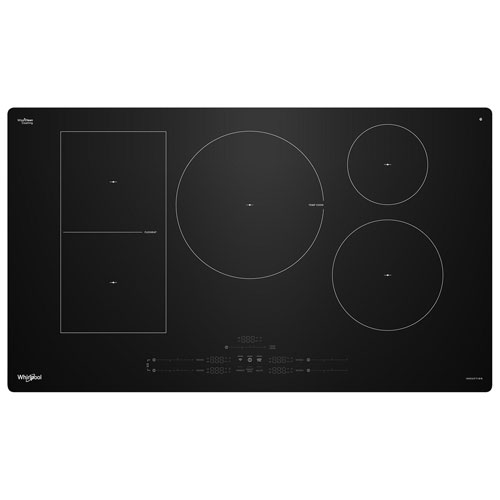 Whirlpool Intelligent 36" 5-Element Induction Cooktop (WCIT7536SB) - Black
