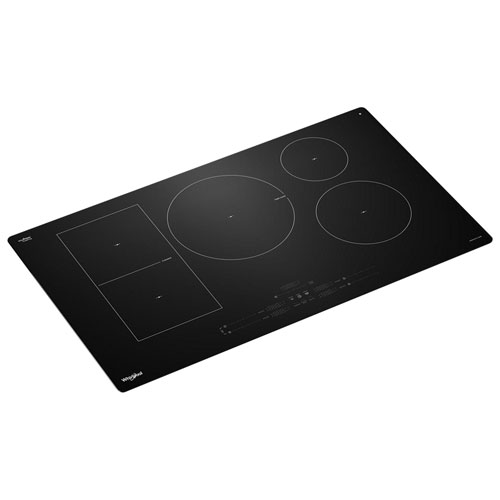 Whirlpool Intelligent 36" 5-Element Induction Cooktop (WCIT7536SB) - Black