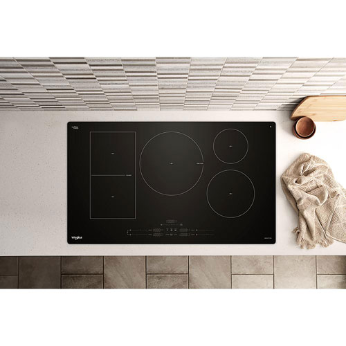 Whirlpool Intelligent 36" 5-Element Induction Cooktop (WCIT7536SB) - Black