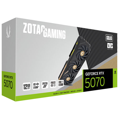 ZOTAC Gaming GeForce RTX 5070 Solid OC 12GB GDDR7 Video Card