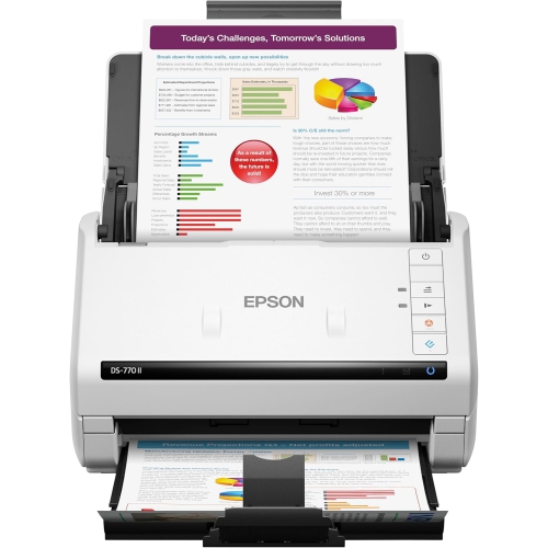 Epson DS-770 II Colour Duplex Document Scanner for PC and Mac, with 100-page Auto Document Feeder, Twain and ISIS Drivers - Open Box