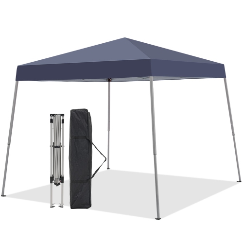 Ainfox Portable Pop Up Canopy Navy Blue Outdoor Instant Tent With Slant Legs