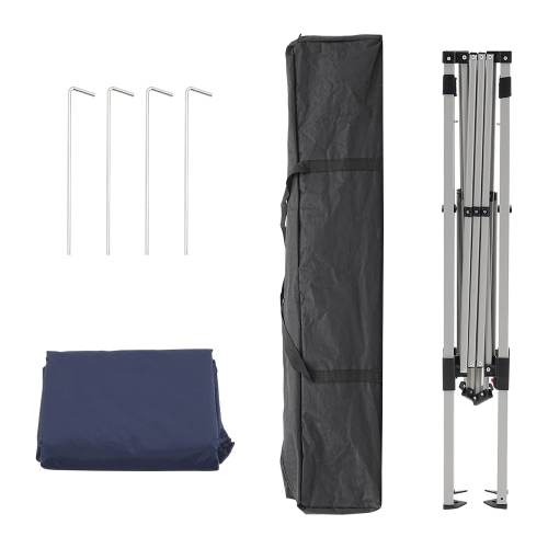 Ainfox Portable Pop Up Canopy Navy Blue Outdoor Instant Tent With Slant Legs