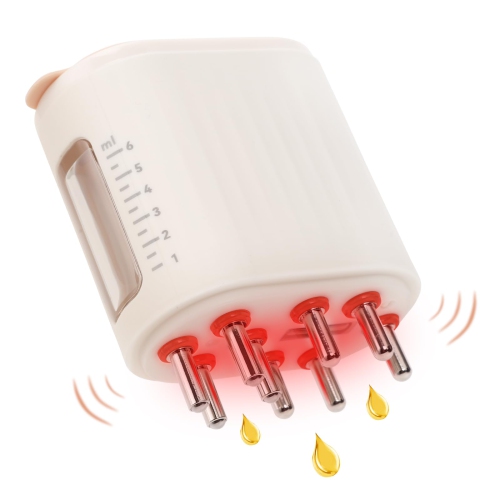 MYACUC  Electric Hair Oiling Applicator, 2 In 1 Hair Oil Applicator With Light, USB Rechargeable Hair Brushes In Red