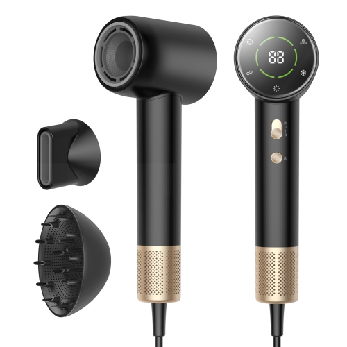 MYACUC  Hair Dryer High-Speed Brushless Motor Low Noise Temperature Control Hair Dryer With Diffuser Nozzle 