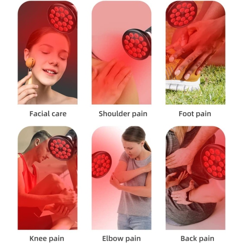 Red Light Therapy Lamp, 660nm, Crimson 850nm, Near Infrared, 18 LED, 54W, E27 Screw Beauty Anti-Aging, Pain Relief, Baking
