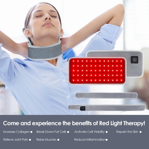 Red Light Therapy for Neck - Near Infrared Light Therapy Belt for Pain Relief for Shoulder, Wrist, Knee and Ankle