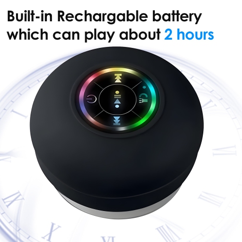 Wireless Waterproof Bluetooth Speaker Bathroom Audio Shower Speakers RGB Light