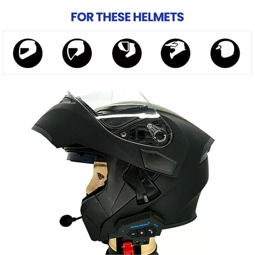 Motorcycle Helmet Bluetooth Earphones, Dustproof Waterproof Bluetooth Headset with Long Battery Life Headphone