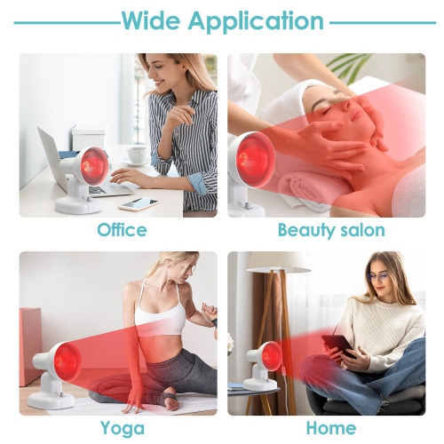 Lampe de cuisson infrarouge portative de bureau 150&nbsp;W Lampe de thérapie à lumière rouge pour la santé de la peau Récupération des muscles