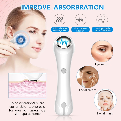 Facial Cleansing Brush,2 in 1 Ｗaterproof Facial Spin Scrubber Set with 4 Brush Heads,Rechargeable Exfoliating Face Brush Deep Cleansing,Remove