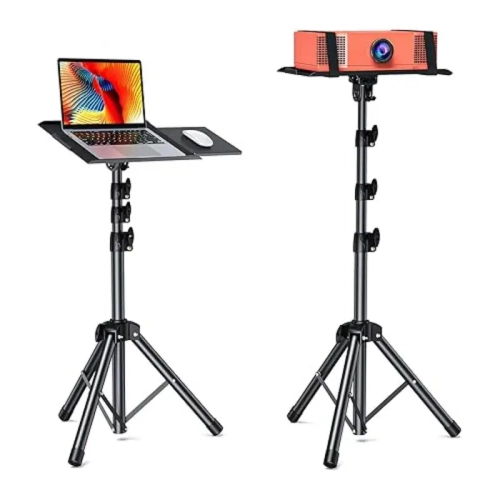 3000+ Lumens HD Mini Projector with 100" Auto-Locking Screen and Adjustable Tripod Stand for Indoor and Outdoor Use