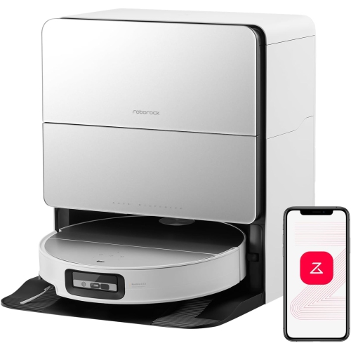 Roborock Saros 10 Robot Vacuum and Mop, 22,000Pa Suction - White