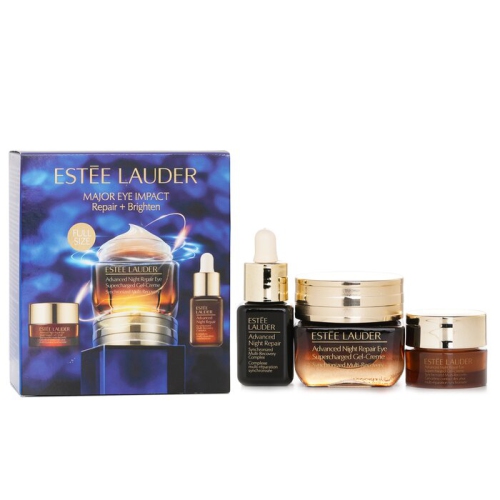 ESTEE LAUDER  Major Eye Impact Trio Repair + Brighten Skincare Set: Anr Eye Supercharged Gel Cream (15Ml + 5Ml) + Repair Serum 7Ml 3PCs
