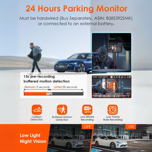 LDAS 4K Wifi Dual Lens Dash Cam, Metal Private Model Support GPS 3 Inch Dashboard Camera Car Dvr Parking Monitoring