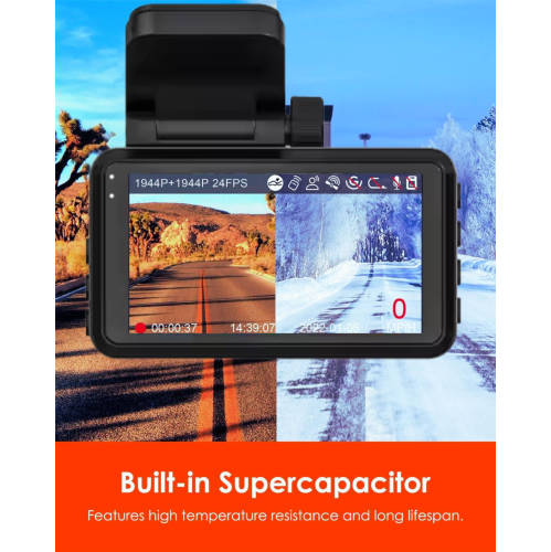 LDAS 4K Wifi Dual Lens Dash Cam, Metal Private Model Support GPS 3 Inch Dashboard Camera Car Dvr Parking Monitoring