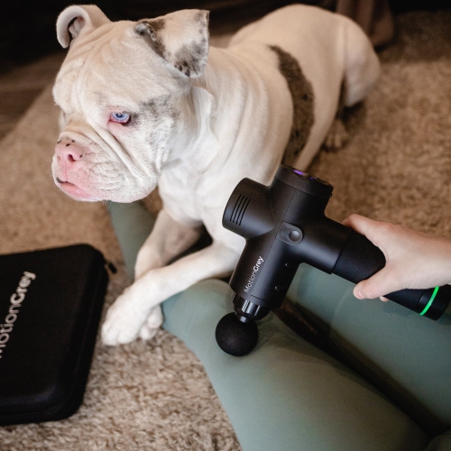 MotionGrey - Massage Gun with 20 Speeds – Deep Tissue Percussion Massager with 6 Heads & Carrying Case, Portable Muscle Massage Device for Home, Gym