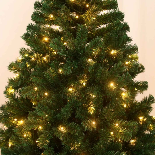 MotionGrey 6-Foot Hinged Artificial Christmas Tree with Warm LED Lights