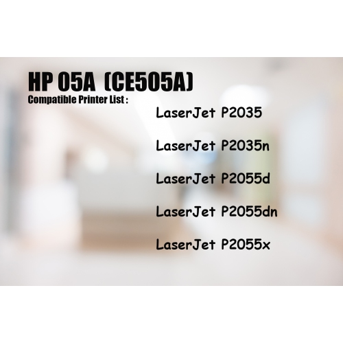 Ultra Toner® Compatible Replacement for HP 05A CE505A Black Toner Cartridge for HP Laserjet P2035 P2035n P2055d P2055dn P2055x