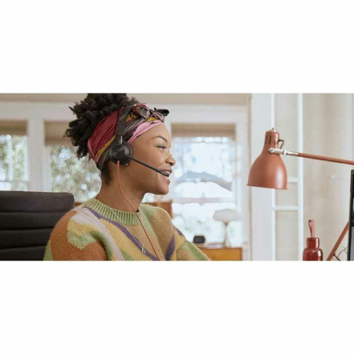 Poly Blackwire 3210 Mono USB-C Headset + USB-C/A Adapter, Wired, Noise-Canceling Mic, 3.5mm, Black