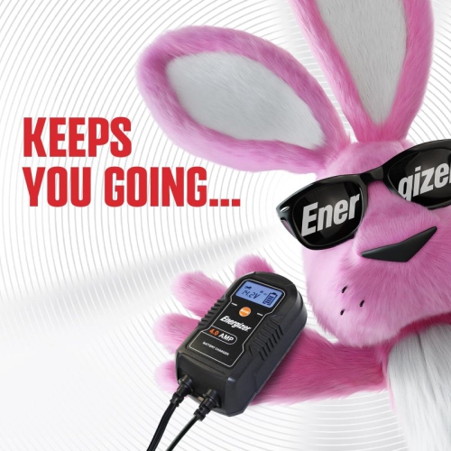 Energizer 4-Amp Battery Charger/Maintainer, 9-Step Smart Battery Car Charger with LCD Display, 6V/12V Auto Voltage Detection, Charger for Car,