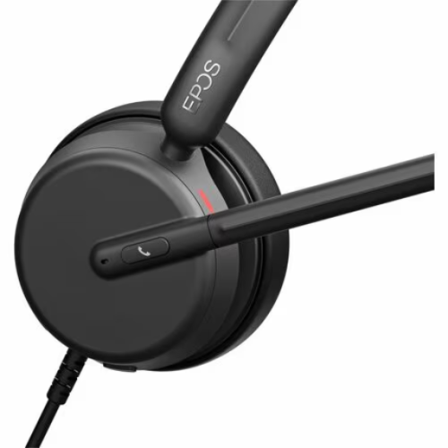 EPOS IMPACT 460 Wired Stereo Headset, USB-C, MS Teams Certified, Noise-Canceling Mic, On-Ear, Black