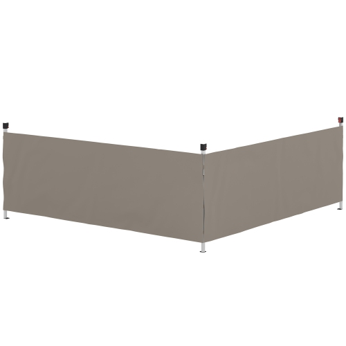 Outsunny 2 PCS Canopy Half Walls for 10' x 10' or 10' x 20' Pop Up Canopy, 2 Packs Half Sidewalls Only, Grey