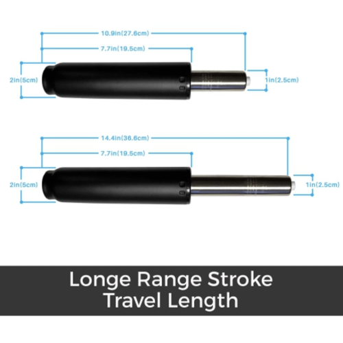 Remplacement du cylindre de fauteuil de bureau Easy MotionGrey – Piston à vérin à gaz de classe 4 – Convient à tous les fauteuils de bureau et de jeu