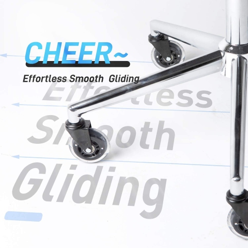 MotionGrey - SmoothGlide Office Chair Wheels with Gloves – 3" Casters for Office Chairs, Safe for Hardwood, Tile & Carpet, Quiet Rolling Replacement