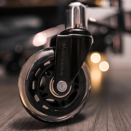 MotionGrey - SmoothGlide Office Chair Wheels with Gloves – 3" Casters for Office Chairs, Safe for Hardwood, Tile & Carpet, Quiet Rolling Replacement