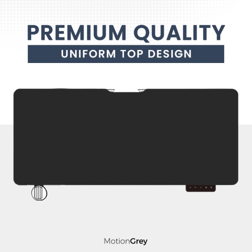 MotionGrey Ergo2 - Adjustable Electric Standing Desk with Memory Settings - 43"x24" Black Top Black Frame - Ergonomic Sit-to-Stand Desk for Home and